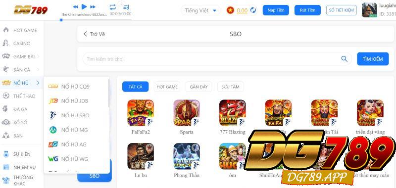 Một số trò chơi nổ hũ nổi bật tại dg789