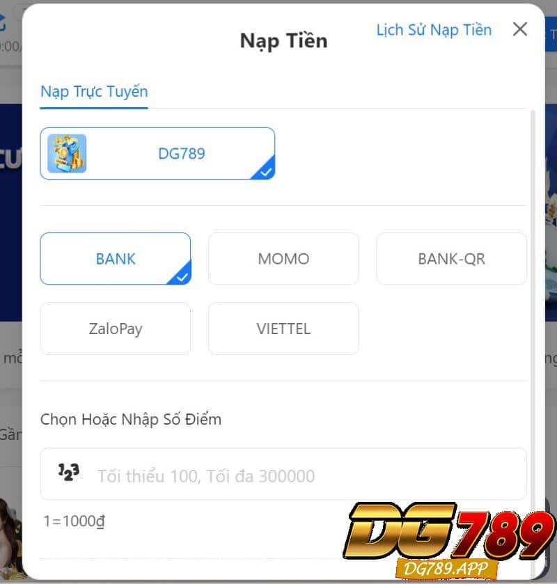 Các hình thức rút tiền tại nhà cái DG789